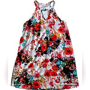 Small Floral Halter Fall Dress